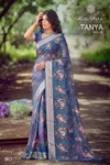 Tanya Vol 8 By Kashvi Dull Moss Viscose Border Printed Saree 